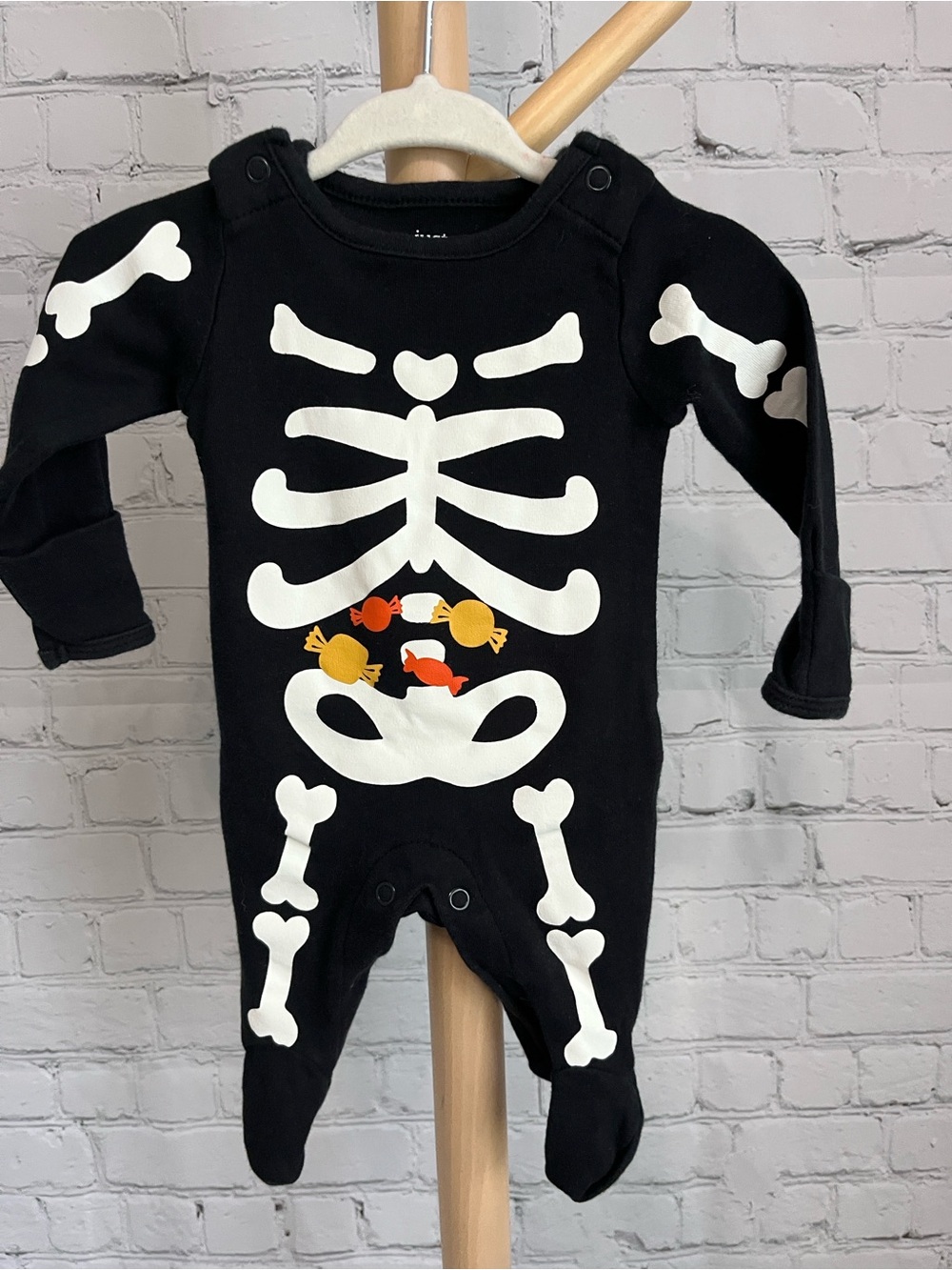 ⭐️⭐️PICK 5 / $20 Carter's Newborn Black Skeleton Candy Print Baby One-Piece